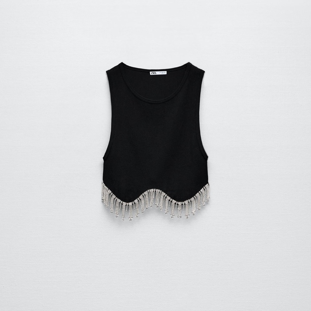 Zara Seamless Rhinestone Top